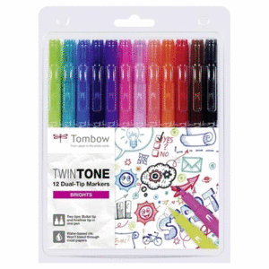 PACK 12 ROTULADORES LETTERING 0020691 TOMBOW TWINTONE VIVOS