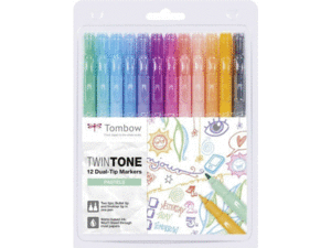 PACK 12 ROTUADOES LETTERING 0020692 TOMBOW TWINTONE PASTEL