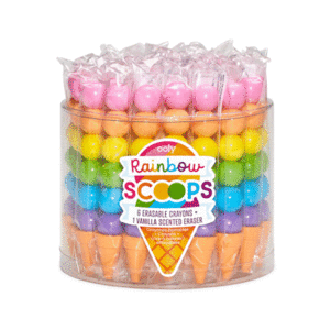 RAINBOW SCOOPS 6 CRAYONS BORRABLES 133-099 OOLY