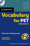 VOCABULARY FOR PET WITH ANSWERS +CD
