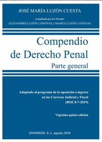 COMPENDIO DERECHO PENAL. PARTE GENERAL