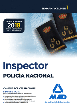 INSPECTOR DE POLICIA NACIONAL. TEMARIO VOLUMEN 1