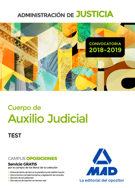 TEST CUERPO DE AUXILIO JUDICIAL DE LA ADMINISTRACIÓN DE JUSTICIA. TEST