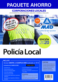 PAQUETE AHORRO POLICÍA LOCAL DE CORPORACIONES LOCALES. AHORRO DE 67  (INCLUYE T