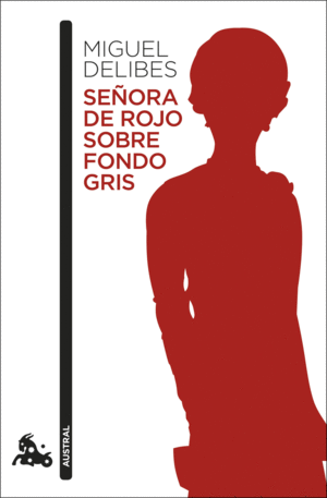 SEÑORA DE ROJO SOBRE FONDO GRIS 663