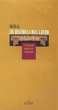 MANUAL DE HISTORIA DEL LIBRO.
