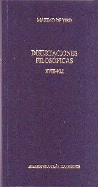 DISERTACIONES FILOSOFICAS XVIII-XLI 331
