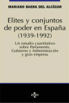 ELITES Y CONJUNTOS DE PODER EN ESPAÑA 1939-1992