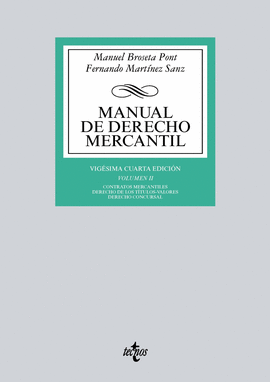 MANUAL DE DERECHO MERCANTIL. VOL 2 -2017. 24ªEDICION