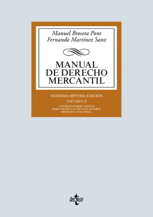 MANUAL DE DERECHO MERCANTIL VOL 2