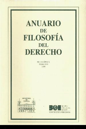 ANUARIO DE FILOSOFIA DEL DERECHO TOMO XVI 1999
