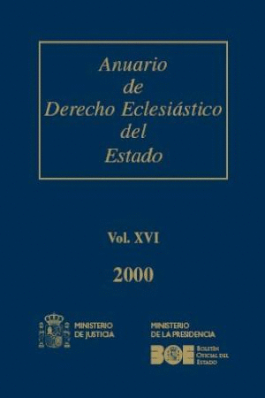 ANUARIO DE DERECHO ECLESIASTICO DEL ESTADO V.XVI 2000