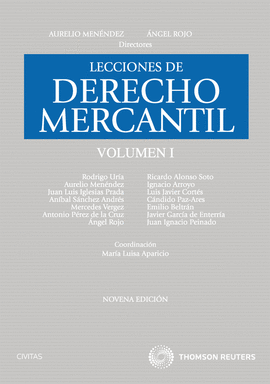 LECCIONES DE DERECHO MERCANTIL VOLUMEN I 9ªED.