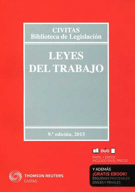 LEYES DEL TRABAJO 58. 9ª EDICION 2015