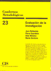 CUADERNOS METODOLOGICOS 23/EVALUACION DE LA INVEST