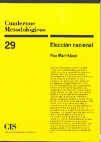 CUADERNOS METODOLOGICOS 29/ELECCION RACIONAL.