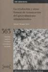 RESOLUCION Y OTRAS FORMAS DE TERMINACION DEL PROCEDIMIENTO.Nº363