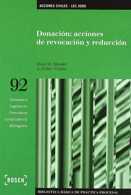 DONACION:ACCIONES DE REVOCACION Y REDUCCION 92 + D