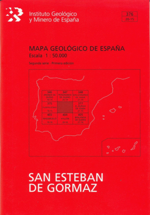 MAPA GEOLOGICO DE ESPAÑA E 1:50.000 HOJA 376 SAN ESTEBAN GORMAZ