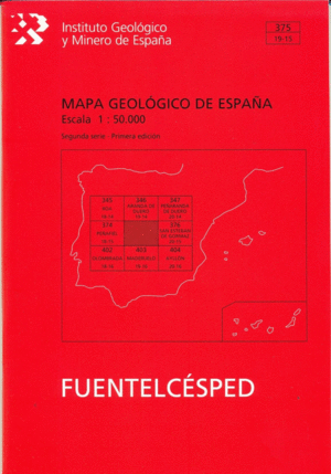 MAPA GEOLOGICO DE ESPAÑA E 1:50.000 HOJA 375 FUENTELCESPED