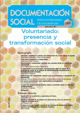 DOCUMENTACION SOCIAL Nº160 VOLUNTARIADO PRESENCIA TRANSFORMACION