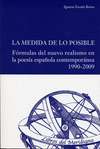 MEDIDA DE LO POSIBLE:FORMULAS NUEVO REALISMO EN POESIA ESPAÑOLA
