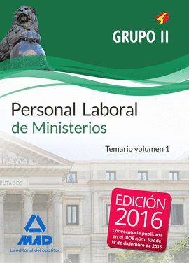 PERSONAL LABORAL DE MINISTERIOS GRUPO II. TEMARIO 1