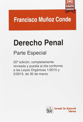 DERECHO PENAL PARTE ESPECIAL 2015. 20ª EDICION
