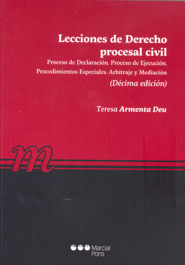 LECCIONES DE DERECHO PROCESAL CIVIL (10ª ED.).