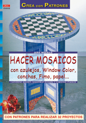HACER MOSAICOS CON AZULEJOS WINDOW COLOR CONCHAS FIMO PAPEL