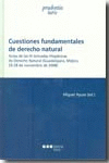 CUESTIONES FUNDAMENTALES DE DERECHO NATURAL